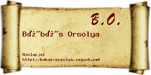 Bábás Orsolya névjegykártya